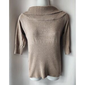 WOMENS BCX SWEATER BEIGE COWLNECK‎